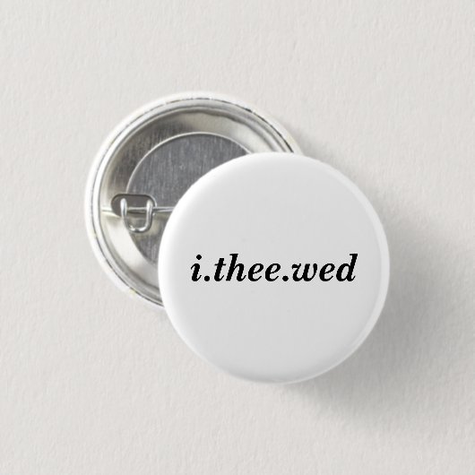 Ik de Wed-Button Ronde Button 3,2 Cm (Voorkant /achterkant)