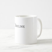 Ik decline -Creëer bewustzijn, afwijzen, symbolise Koffiemok (Voorkant rechts)