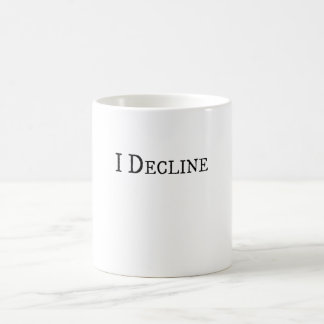 Ik decline -Creëer bewustzijn, afwijzen, symbolise Koffiemok