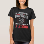Ik decodeer symbolen Satanic Baphomet Witchcraft G T-shirt (Voorkant)