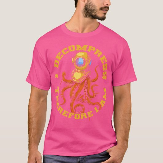 Ik decompresseer dus ik ben diep in de duikboot co t-shirt (Voorkant)