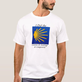 Ik deed de Camino de Santiago de Compostela met ee T-shirt