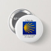 Ik deed de Camino de Santiago Ronde Button 5,7 Cm (Voorkant /achterkant)