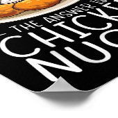 Ik deed de Wiskunde Chicken Nugget Lover Funny Ner Poster (Hoek)