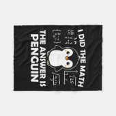Ik deed de wiskunde Funny Penguin antwoord Schatti Fleece Deken (Voorkant (Horizontaal))