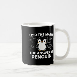 Ik deed de Wiskunde Funny Penguin Antwoord Schatti Koffiemok