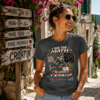 Ik deed de wiskunde, het antwoord is Kroatië T-shirt