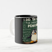 Ik deed de Wiskunde Tweekleurige Koffiemok (Voorkant links)