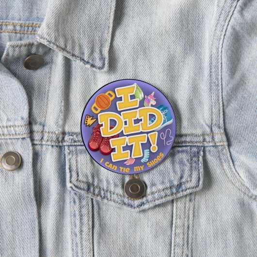 Ik deed het 3" ronde button 7,6 cm (In situ)