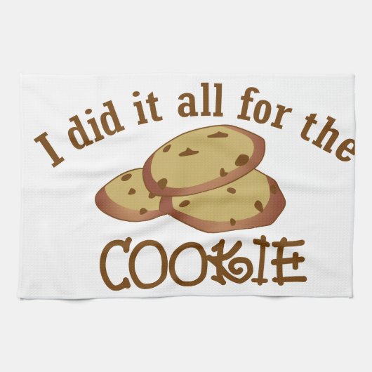 Ik deed het allemaal voor de Cookie Theedoek (Horizontaal)