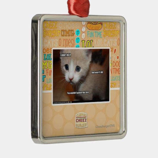 Ik deed het niet metalen ornament (Rechts)