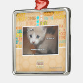 Ik deed het niet metalen ornament (Links)