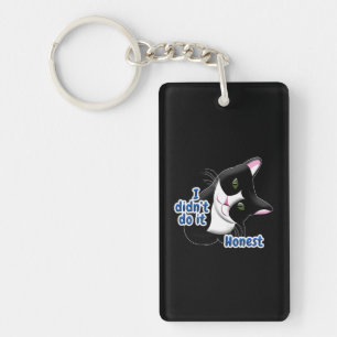 Ik deed het niet poes sleutelhanger