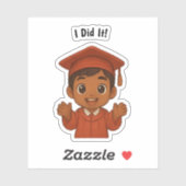 Ik deed het opgewonden Afstudeerder Sticker (Vel)