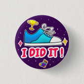 Ik deed het Paarse 1/4-inch Button (Voorkant)