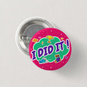 Ik deed het roze 1/4-inch Button (Voorkant /achterkant)