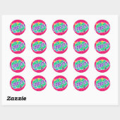 Ik deed het roze Classic Round Sticker (Vel)