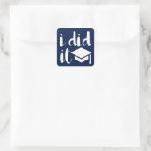 ik deed het vierkante sticker (Tas)