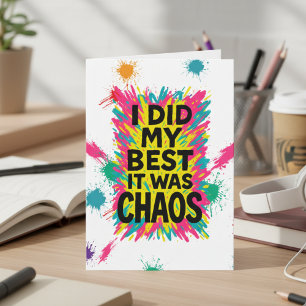 Ik deed mijn best, het was chaos ADHD & Neurospicy Feestdagen Kaart
