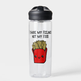 Ik deel gevoelens niet eten grappige kawaii frietj waterfles