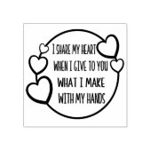 Ik deel mijn hart Kaart stempel (Afrduk)