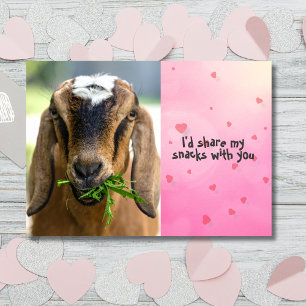 Ik deel mijn snacks met jou, Valentine Feestdagen Kaart
