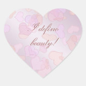 ik definieer schoonheid . leuke tekst . hartsticke hart sticker (Voorkant)