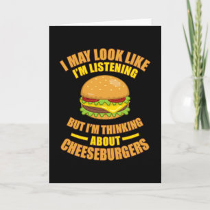Ik denk aan Cheeseburgers Hamburger Eten Kaart