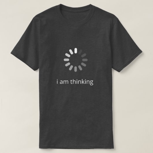 Ik denk aan een grappig zwart shirt (Design voorkant)