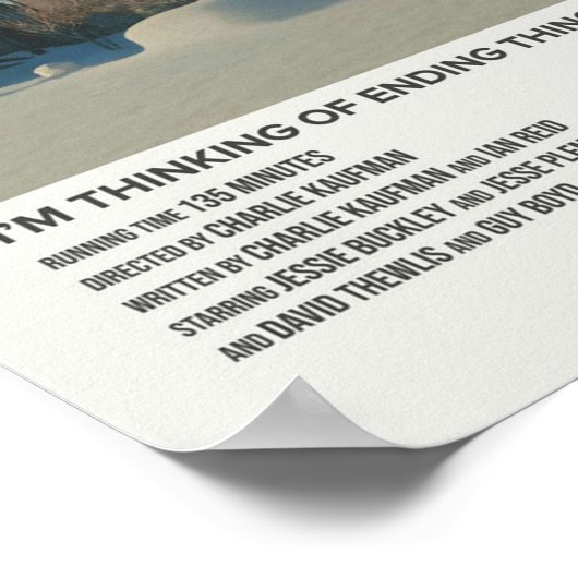 ik denk aan het beëindigen van de dingen in 2020 poster (Hoek)