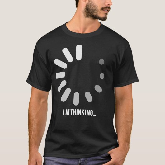 Ik denk aan het laden van grafisch computer icoon t-shirt (Voorkant)