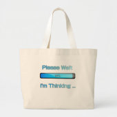 Ik denk aan het ontwerp van de computerprogrammeur grote tote bag (Voorkant)