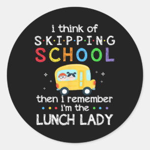 Ik denk aan het overslaan van school Ik herinner m Ronde Sticker