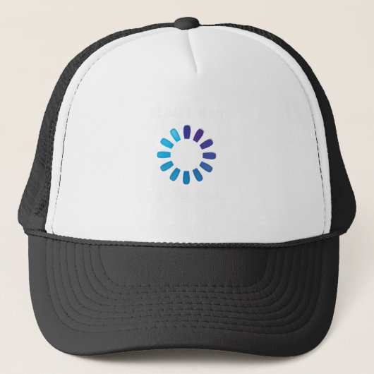 Ik denk aan het Shirt Computer Programmer Trucker Pet (Voorkant)