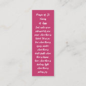 Ik denk aan je Boek Merk Gebedskaart Contactkaartje (Achterkant)