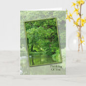 Ik denk aan je tranquil riviertoneel. kaart (Gele Bloem)