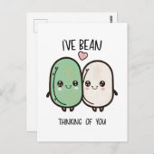 Ik denk aan je Valentijnsdag Food Pun. Briefkaart (Voorkant / Achterkant)