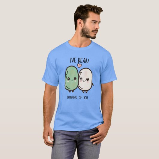 Ik denk aan je Valentijnsdag Food Pun. T-shirt (Voorkant volledig)
