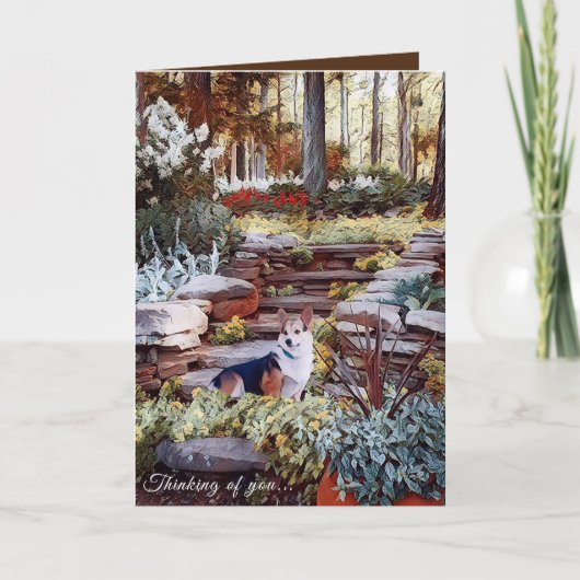 Ik denk aan jou Corgi Kaart (Voorkant)