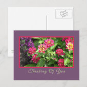 "IK DENK AAN JOU" FLORAL/LANTANA BRIEFKAART (Voorkant / Achterkant)