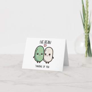 “Ik denk aan jou” Kawaii bonen Kaart