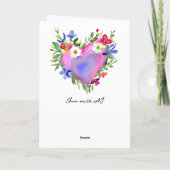 Ik denk aan jou, mijn vriend |  bloemen kaart (Achterkant)