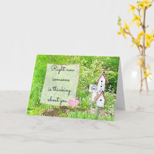 Ik denk aan jou, Miss You Kaart (Gele Bloem)