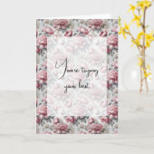 Ik denk aan jou, pioenen kaart (Gele Bloem)