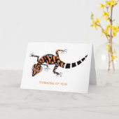 Ik denk aan jou! Schattigee GEKKO - Behoud - Natuu Kaart (Gele Bloem)