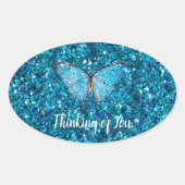 Ik denk aan jou, Shiny Blue, Ovale Sticker (Voorkant)