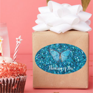 Ik denk aan jou, Shiny Blue, Ovale Sticker