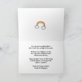 Ik denk aan jou, vriend-je bent mijn privé regenbo kaart (Binnen)