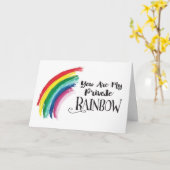 Ik denk aan jou, vriend-je bent mijn privé regenbo kaart (Gele Bloem)