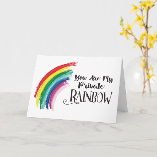 Ik denk aan jou, vriend-je bent mijn privé regenbo kaart (Gele Bloem)